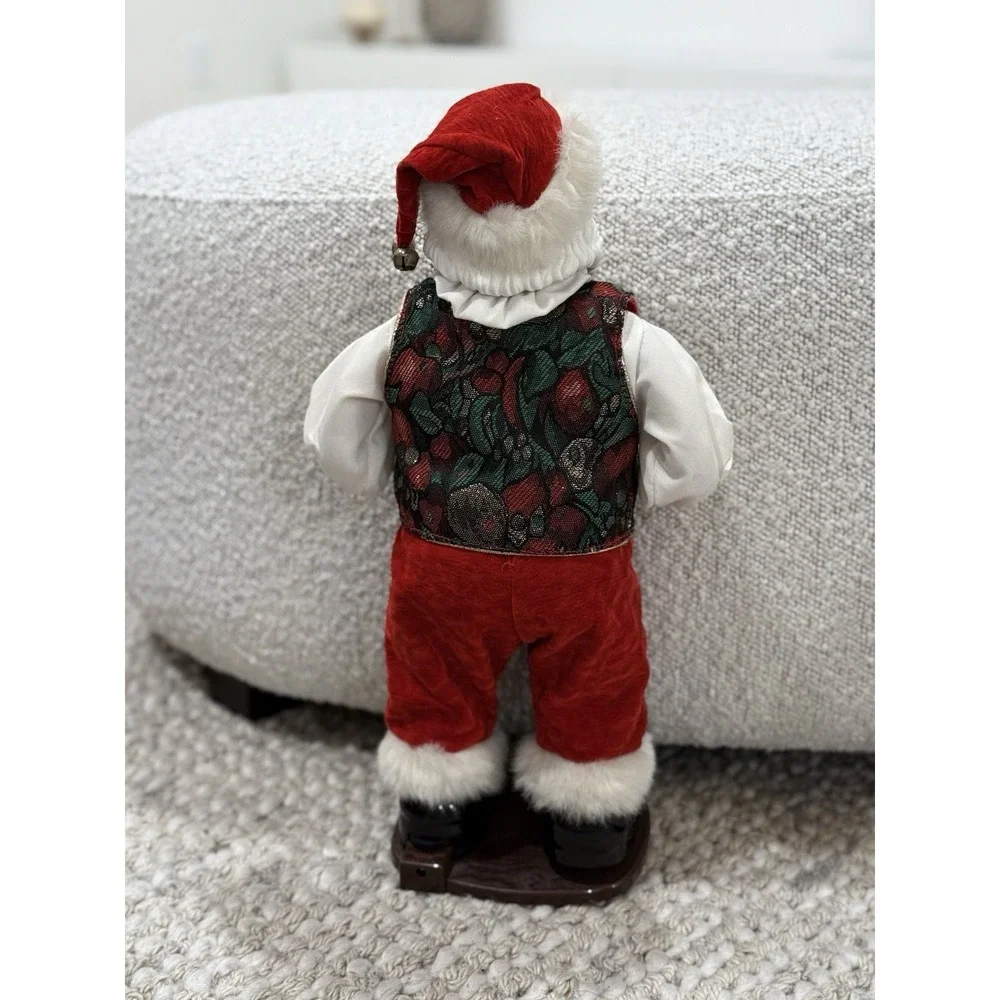 SEE VIDEO Rockin Around Santa Dancing Christmas Figure WORKS, W/CORD, NO BOX